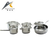 Promotion custom made straight and cut edge italian stainless cookware sets cookware