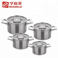 soup stainless steel pot cookware sets kitchen non stick with glass lid