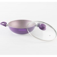 chinese wok pan with induction bottom with lid